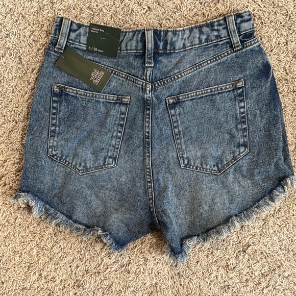 Distressed Denim Blue Women Shorts - Picture 2 of 3